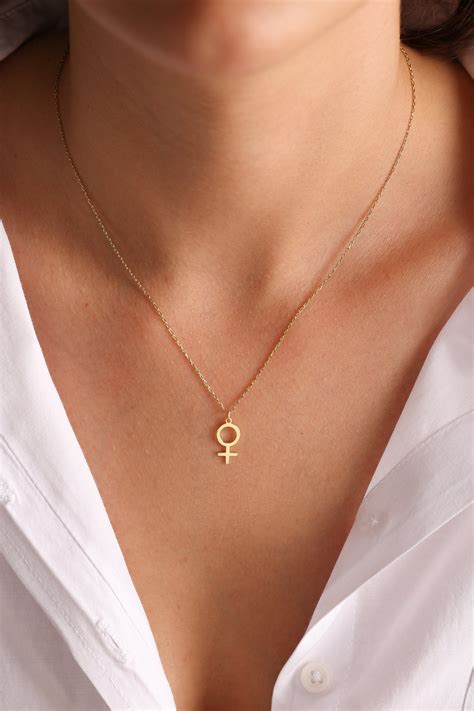 Feminist Necklace Female Symbol Necklace Venus Necklace - Etsy