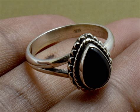 black onyx ring women 6