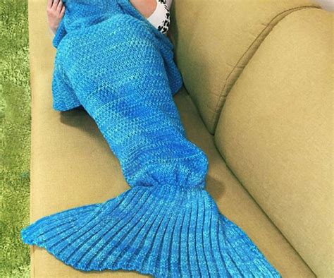 Crochet Mermaid Tail Blanket