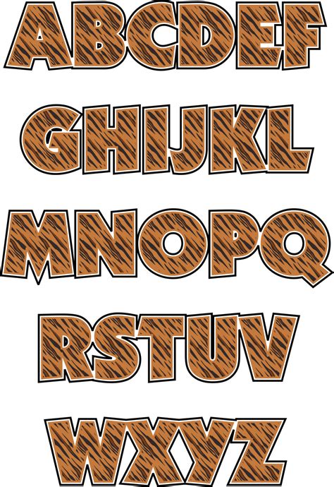 Tiger print letters - ClipArt Best - ClipArt Best
