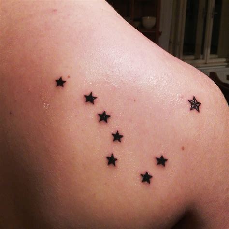 First tattoo. Big dipper and north star. : tattoo