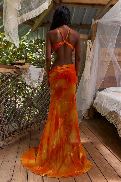 The Sunset Halter Gown - Mirror Palais