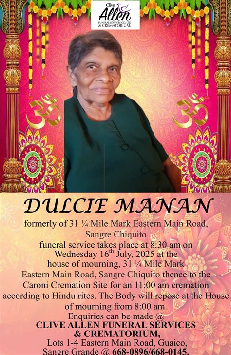 Obituary and service details for Dulcie Rose 1
