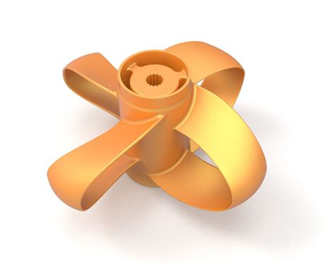 toroidal boat propeller  blades model turbosquid