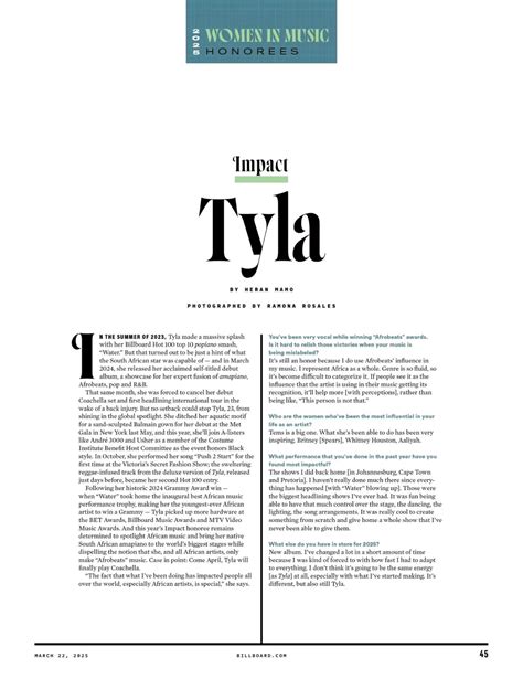 Tyla Honored at Billboard Women in Music 2025 • CelebMafia