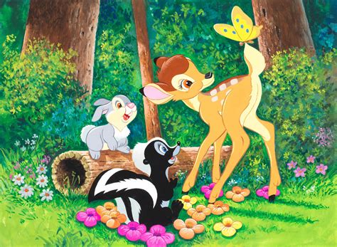 Bonhams : Bambi: Two hand-painted artworks by Disney Studio Manager