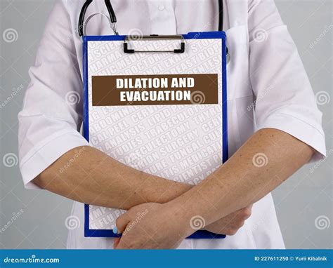 Healthcare Concept about DILATION and EVACUATION with Inscription on ...