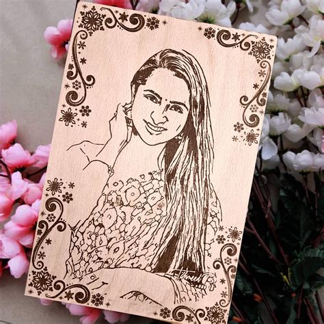 wooden engraved frame design  play creative