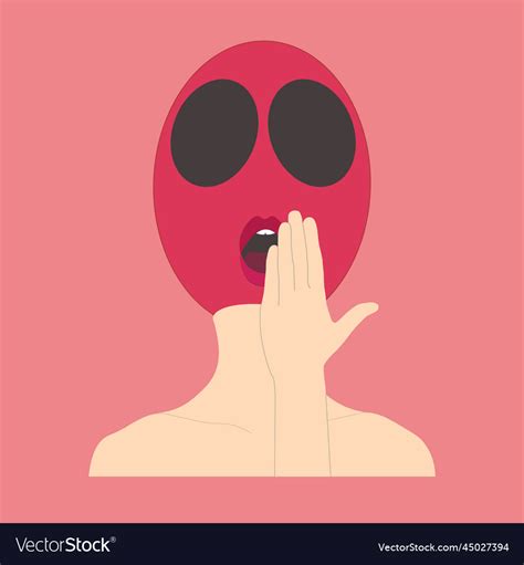 Character with human shoulders and hand in beige Vector Image