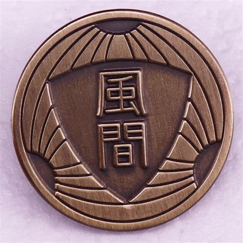 yakuza badge kazama family symbol button game enamel pin vintage brooch