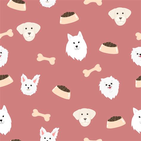 dog pattern geometric style seamless pattern hand drawing