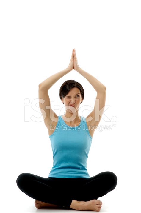 Woman Funny Yoga Pose Stock Photo – Royalty-Free Images | FreeImages