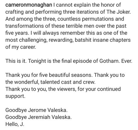 Cameron on Instagram : r/Gotham