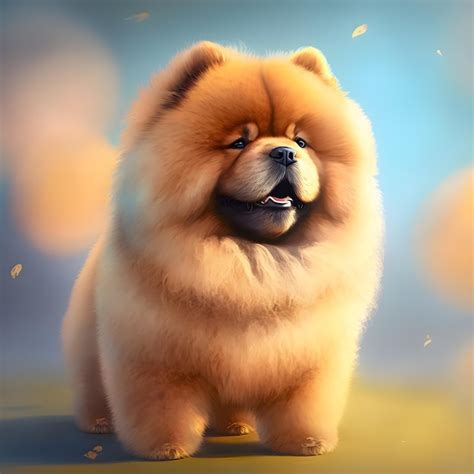 Premium Photo | Super cute chow chow in the style of pixar cartoon ...