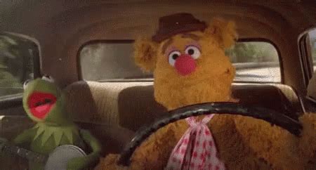 Muppets Driving Car GIF - Ride FozzieBear Kermit - Discover & Share GIFs