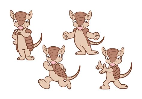 Armadillo Cartoon Vector Image On Vectorstock Armadil - vrogue.co