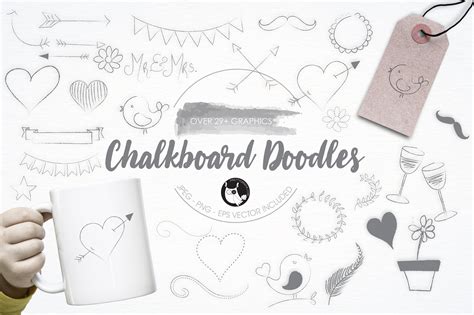 Chalkboard Doodles Graphic by Prettygrafik · Creative Fabrica