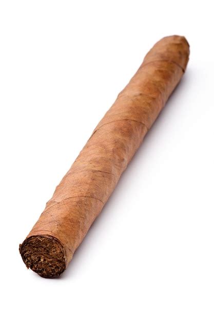 premium photo single cigar isolated   white background