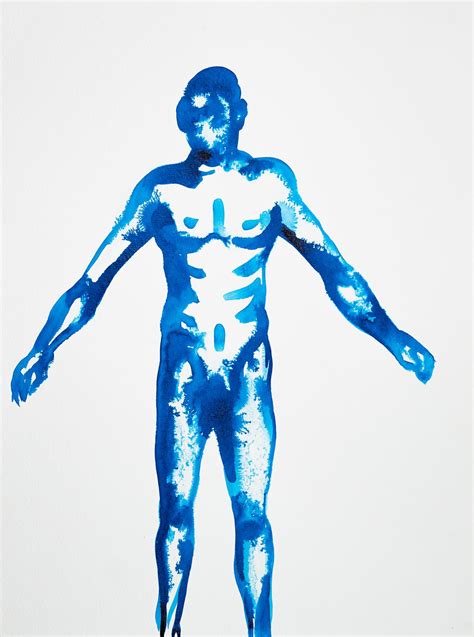 Maciej Olekszy - Male Nude - Contemporary Figurative Watercolor