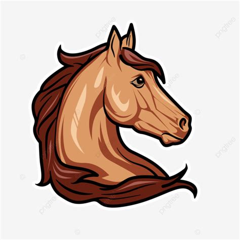 Horse Head Cartoon Sticker, Horse Clipart, Cartoon Clipart, Head ...