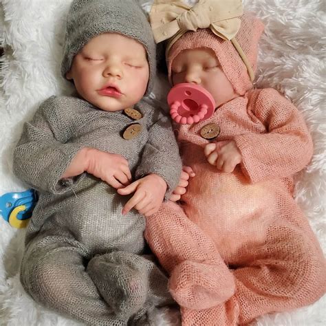 Realistic Full Body Silicone Reborn Baby Twins Rewber and Thyaer