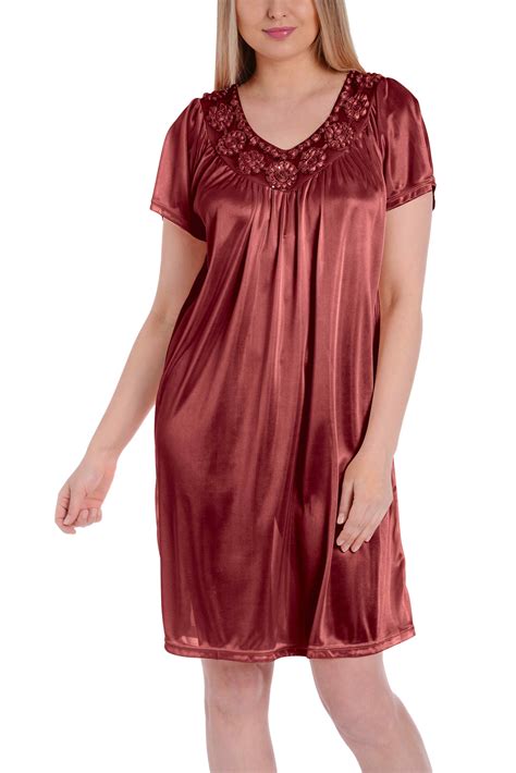 EZI Nightgowns for Women - Soft & Breathable Satin Night Gowns for