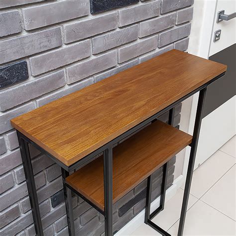 Консоль из дуба в стиле Loft на стальном каркасе