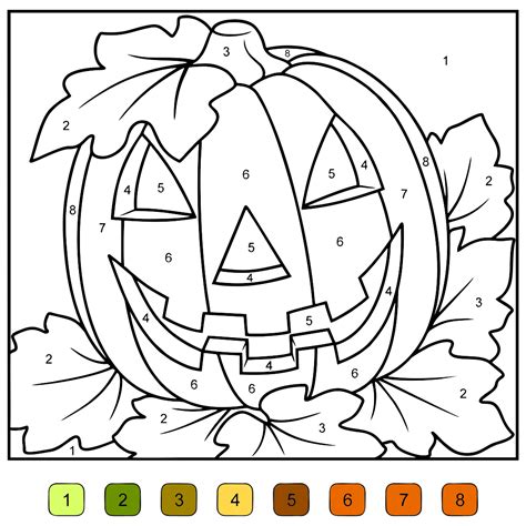 Halloween Addition Color By Number - 25 Free PDF Printables | Printablee