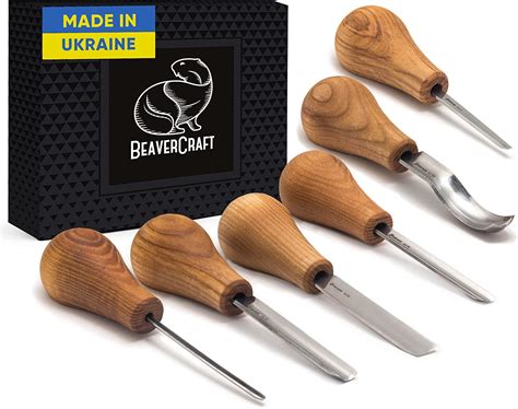 Amazon.com: BeaverCraft Wood Carving Tools SC05 Wood Carving Kit Wood ...