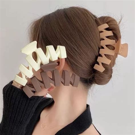 EMS fashion Shark Clip Bathroom Hair Clip Square Large aesthetic Color Hair Clip good quality ...