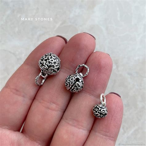 Бубенчики из серебра 925, бубенчик, колокольчик, подвеска серебро 925 ...