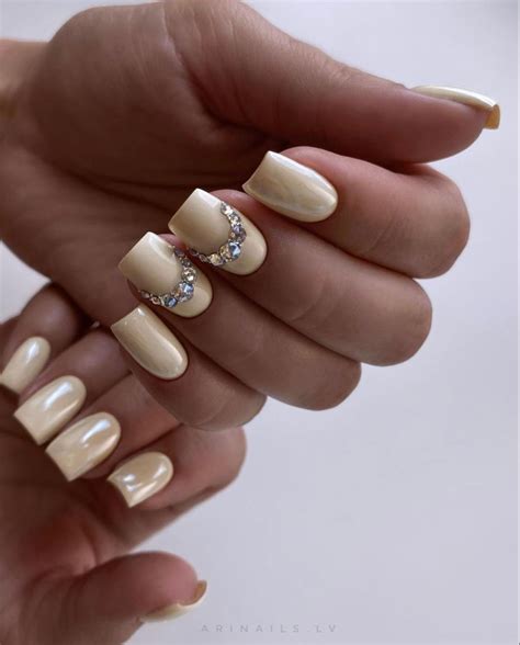 Маникюр , квадратные ногти , втирка, дизайны | Rhinestone nails, Nails ...