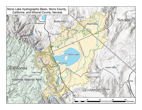 photo overview map  mono lake basin