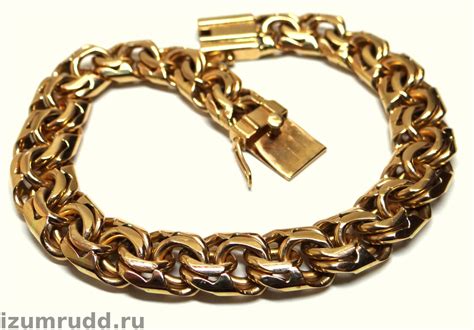 Массивный золотой браслет "Бисмарк" 585 пробы,СССР