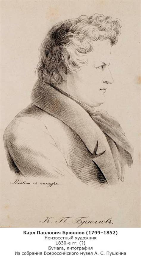 Карл Павлович Брюллов (1799 - 1852). Неизвестный художник. 1830-е гг ...
