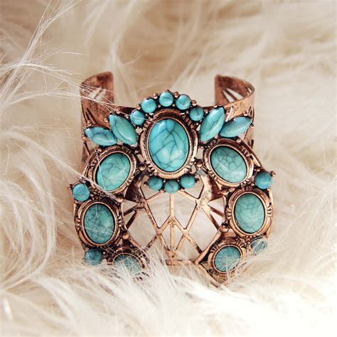 The Squash Blossom Bracelet, Boho Turquoise Jewelry Spool 72. | Spool No.72