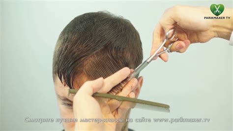 Салонная мужская стрижка Classic men's haircut. парикмахер тв ...