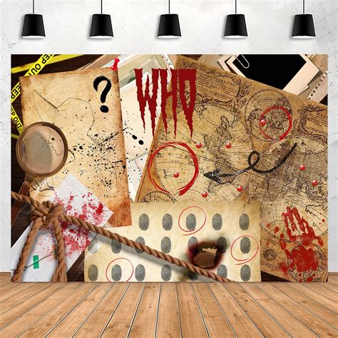 Amazon.com : Yieldeer Murder Mystery Photo Backdrop Spy Detective Wall