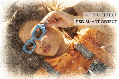 Гранж фотоэффект дизайн | Бесплатно PSD Файл
