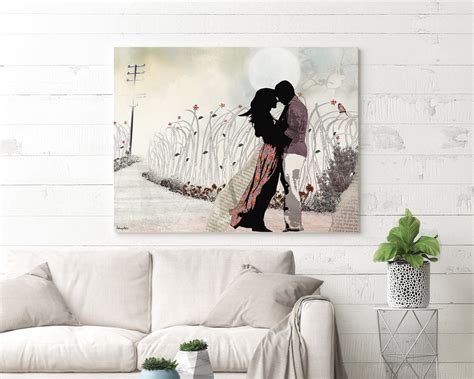 Large Wall Art Love Painting Love Couple Paintings the - Etsy