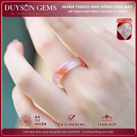 nhan khoi thach anh hong hoa bay tu nhien nhan hong dao hoa tinh duyen