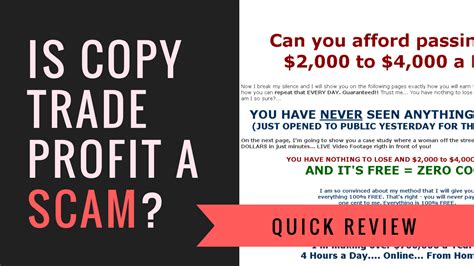 Copy Trade Profit Scam Review - Family Time Income