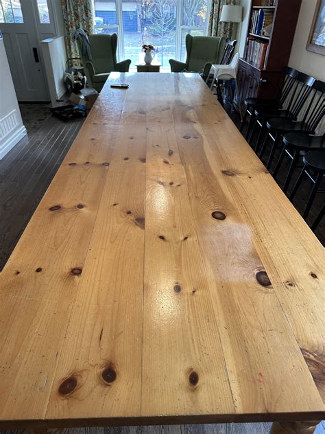 Natural Finish for Pine Dining Table : r/woodworking