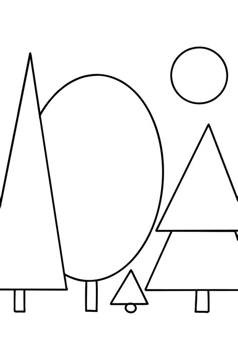 Kids Free Coloring Pages Geometric Shapes