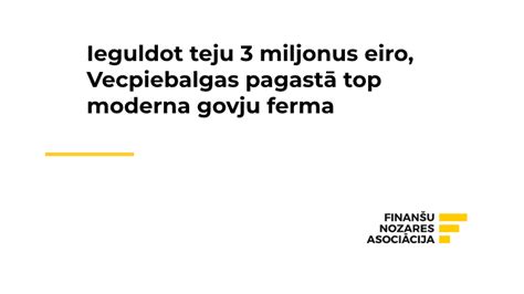 Ieguldot teju 3 miljonus eiro, Vecpiebalgas pagastā top moderna govju ...