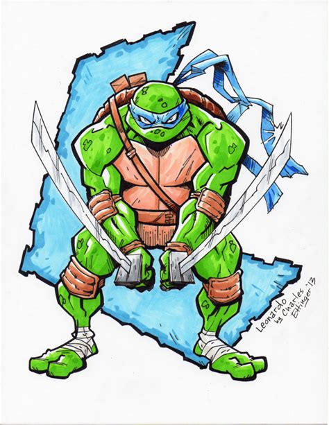 Leonardo Ninja Turtle Drawing at GetDrawings | Free download