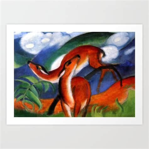 Franz Marc "Red Deer II" Art Print by Alexandra_Arts | Society6