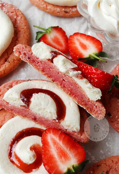 Vegan Strawberry Crumbl Cookies - The Little Blog Of Vegan