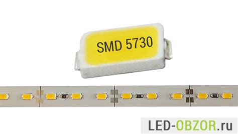 Характеристики LED SMD 5730, параметры светодиода