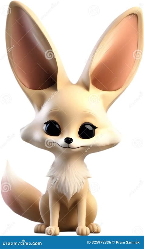 Adorable Fennec Fox Cartoon Clipart Illustration. Royalty-Free Stock ...